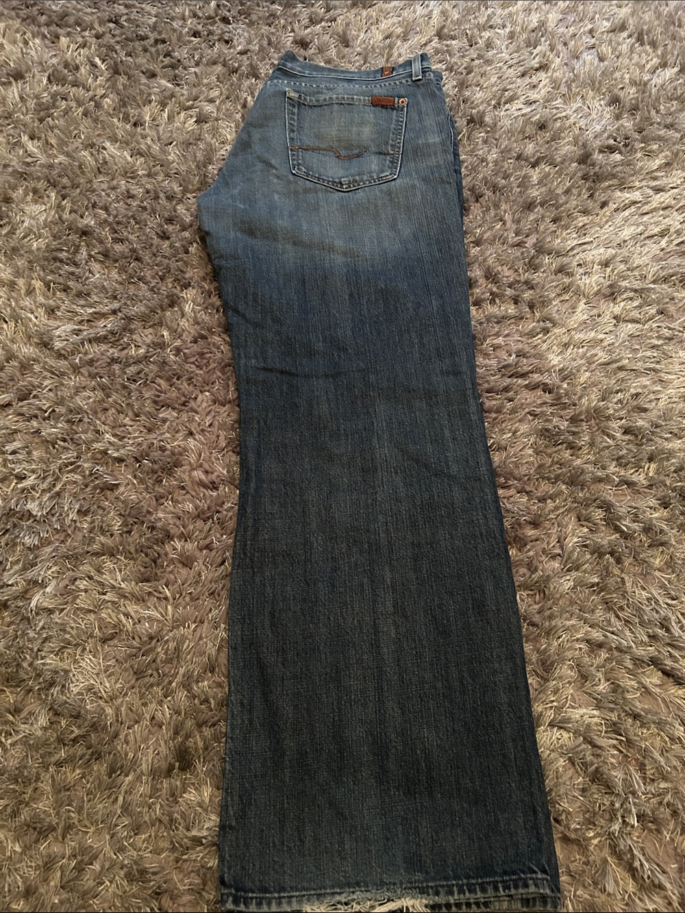 7 For All Mankind Men's Dark Blue Relaxed Jeans